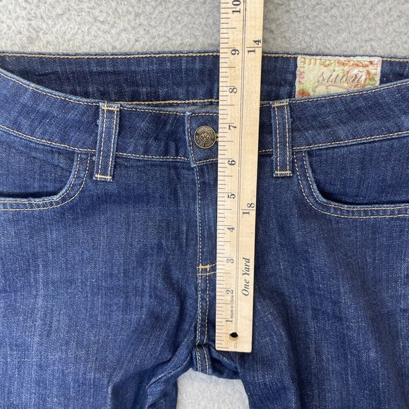 Siwy Low Rise Jeans Women 26 Blue Dark Wash Straight Leg Isobel Restart My Heart - Picture 11 of 14